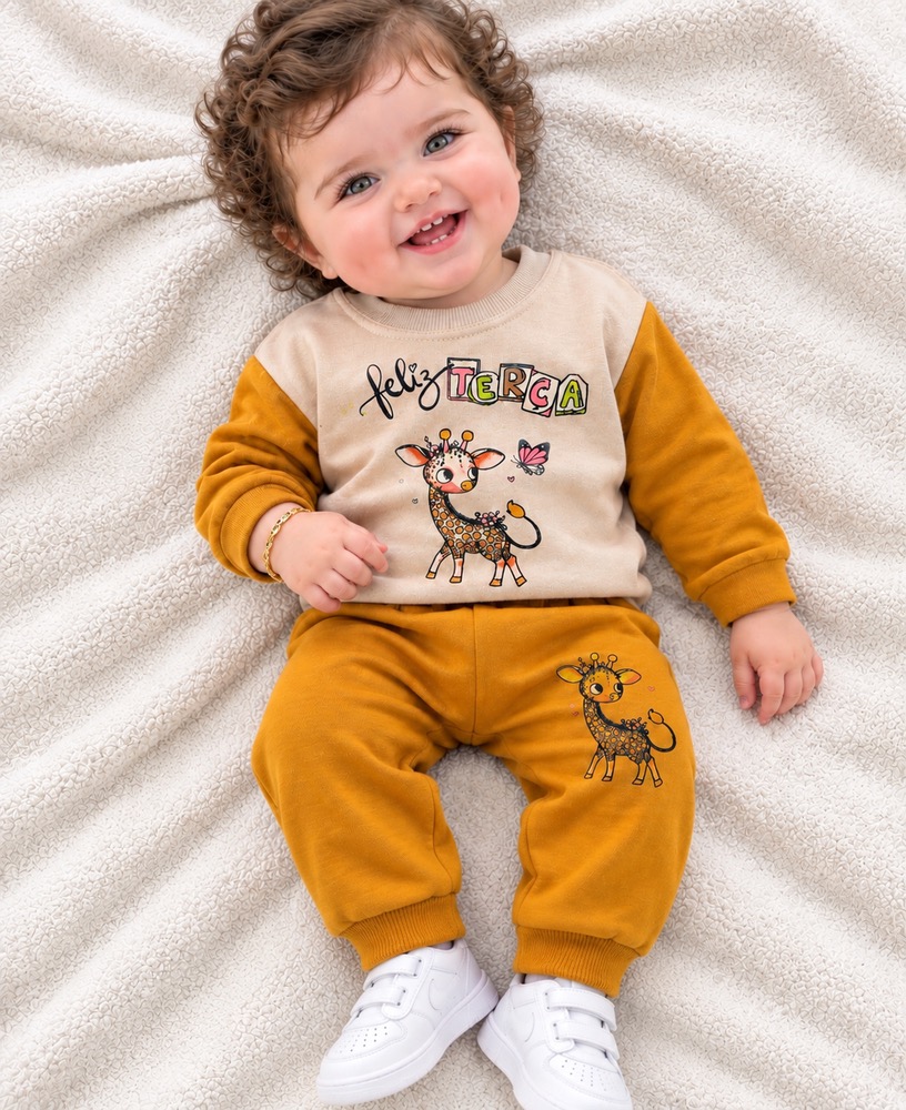 IMG_6291 حراج بلوز شلوار پنبه زرافه کرم آراس - Image 1