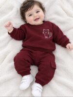 حراج دورس شلوار گربه«زرشکی» - Image 3